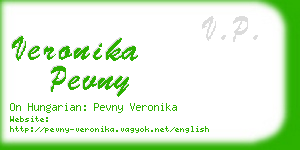 veronika pevny business card